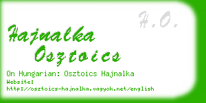 hajnalka osztoics business card